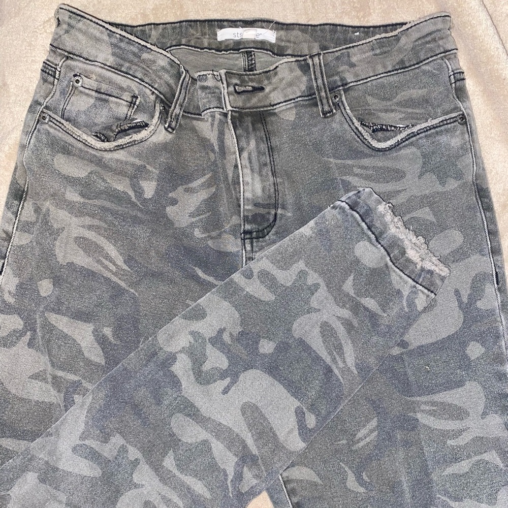 Nordstrom juniors topshop camo skinny jeans size 28